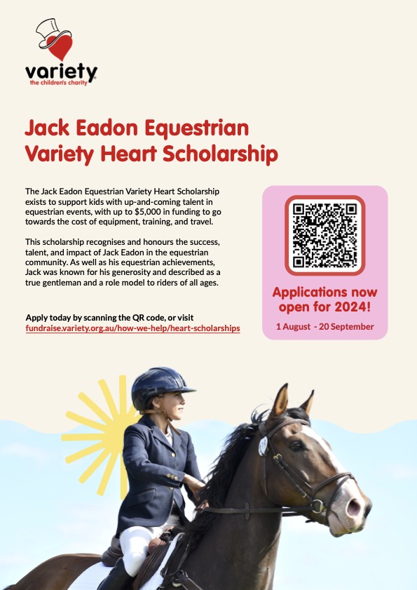 Jack Eadon Equestrian Variety Heart Scholarship Equestrian Victoria